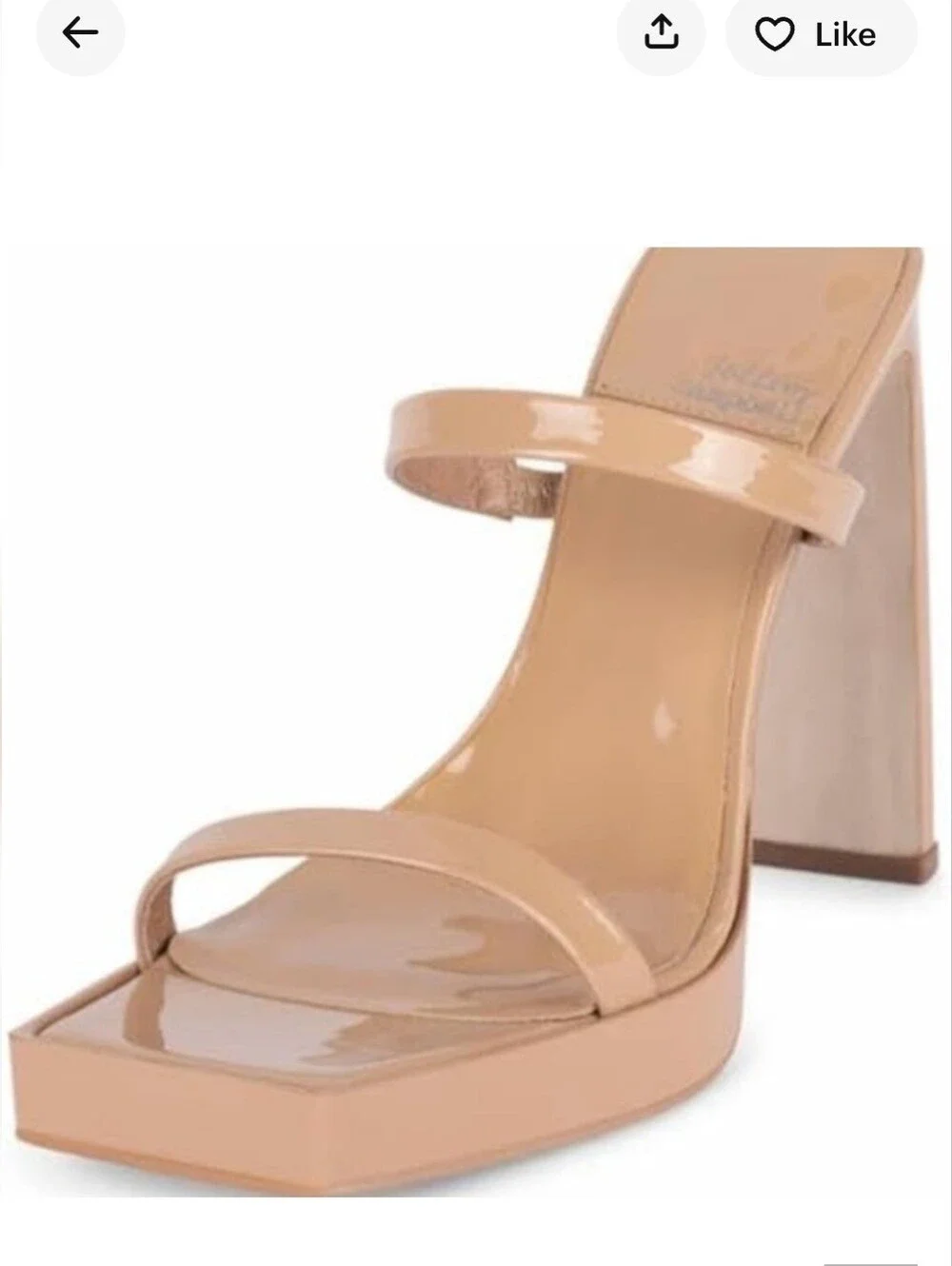 JEFFREY CAMPBELL Hustler Patent Leather Strap SlipOn Slide Platform Mule Sandal